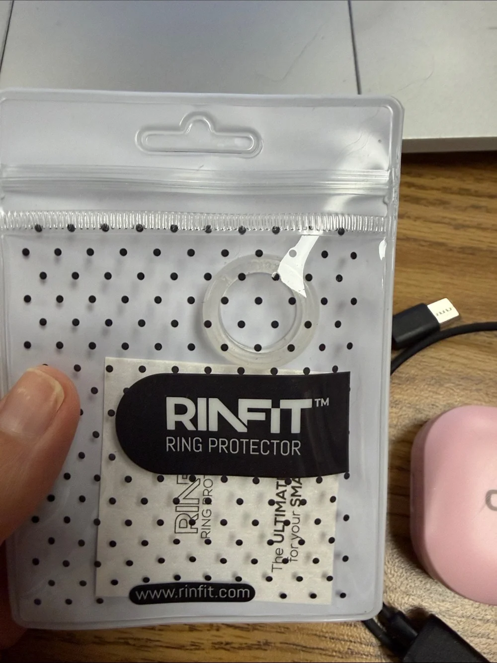 Smart Ring in pink size 8 – Bluetooth Fitness & Notification Ring